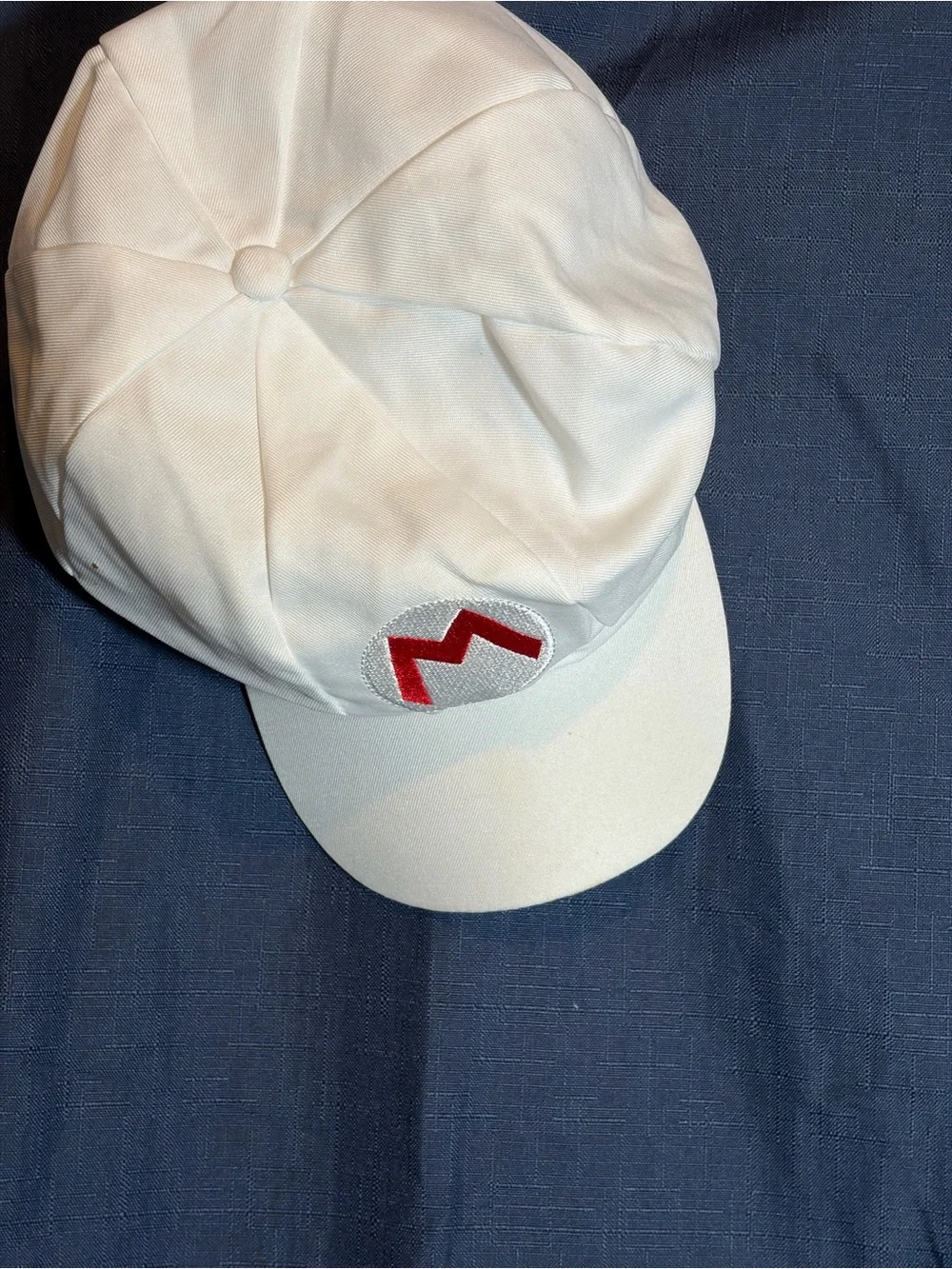 White Mario Bros. Cap/Hat  Like new- used once